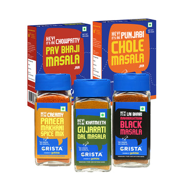 CRISTA Flavours of India - Jain Gourmet Indian Spice Blends Combo Pack- 3