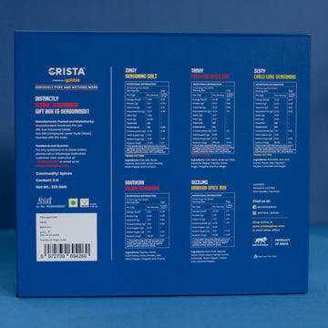 CRISTA Distinctly Global Seasonings Gift Box| Box of 5| Festive Gift| Pure Spice Gifting: 235 gms