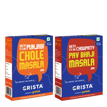 CRISTA Jain Pav Bhaji and Jain Chole Masala Combo Pack