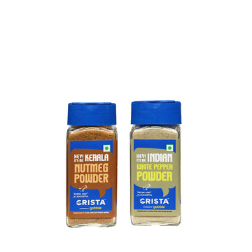 CRISTA White Pepper Powder and Nutmeg Powder Combo Pack